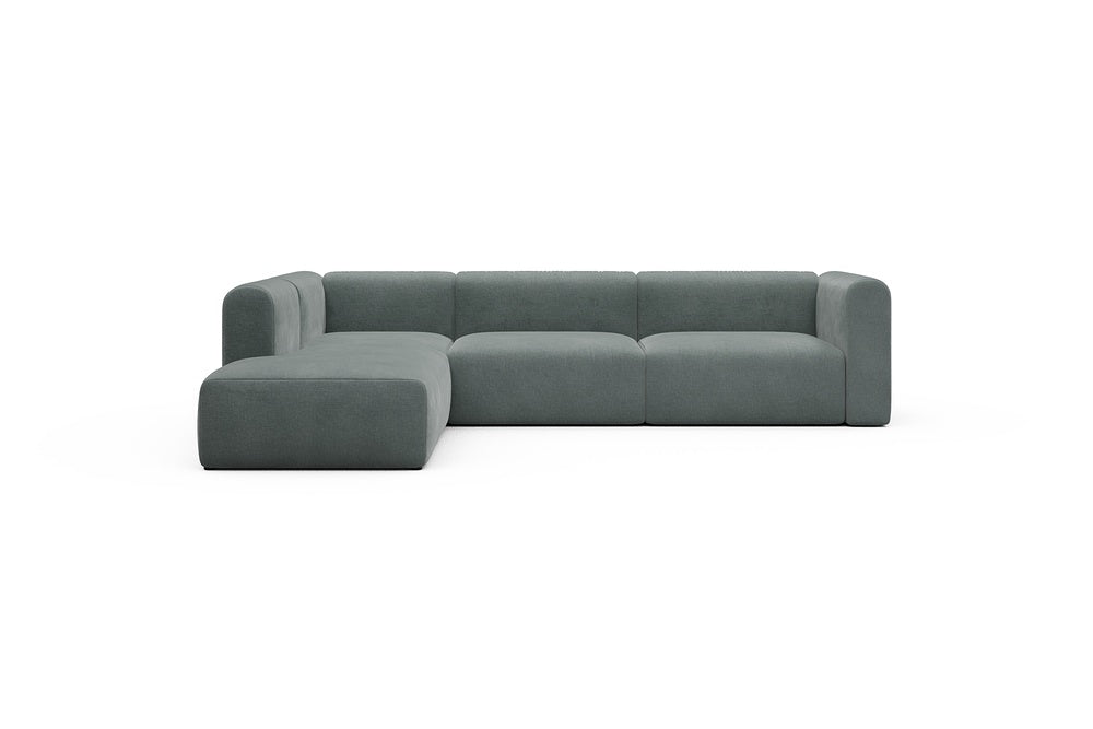 Rund Casual Modular Sofa - Configurations 2 - N1H - 312 x 224 cm - Open-end + 3,5 Seater - 812 Smooth Smooth Silver Grey