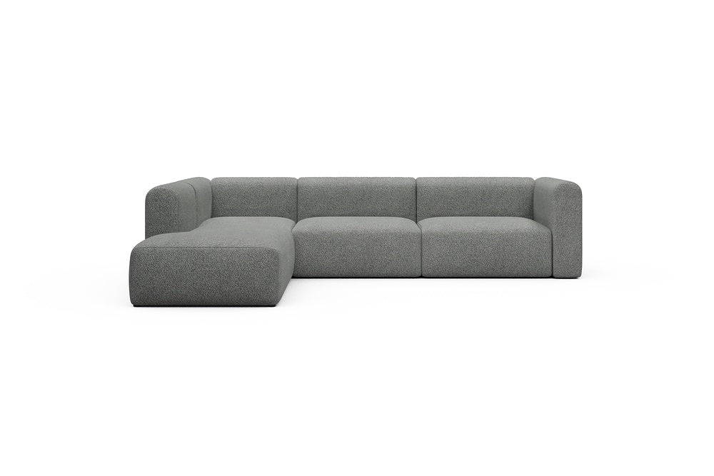 Rund Casual Modular Sofa - Configurations 2 - N1H - 312 x 224 cm - Open-end + 3,5 Seater - 868 Vanora Warm Grey