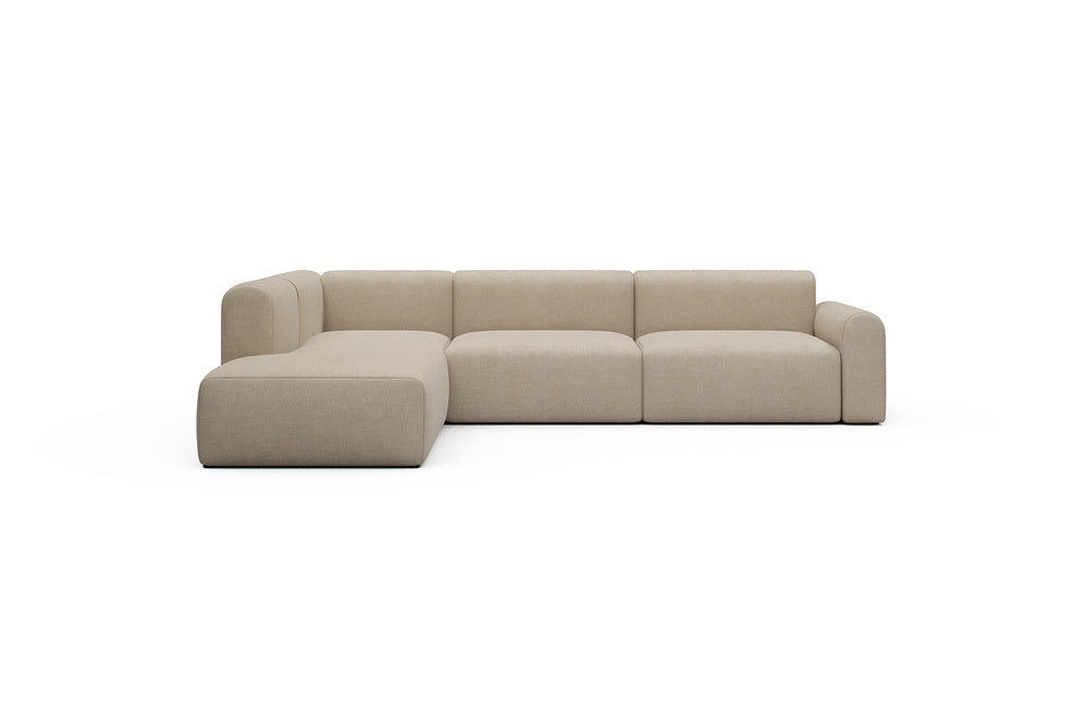 Rund Casual Modular Sofa - Configurations 2 - N1L - 312 x 224 cm - 3,5 Seater + Open-end - 410 Esina Almond Beige