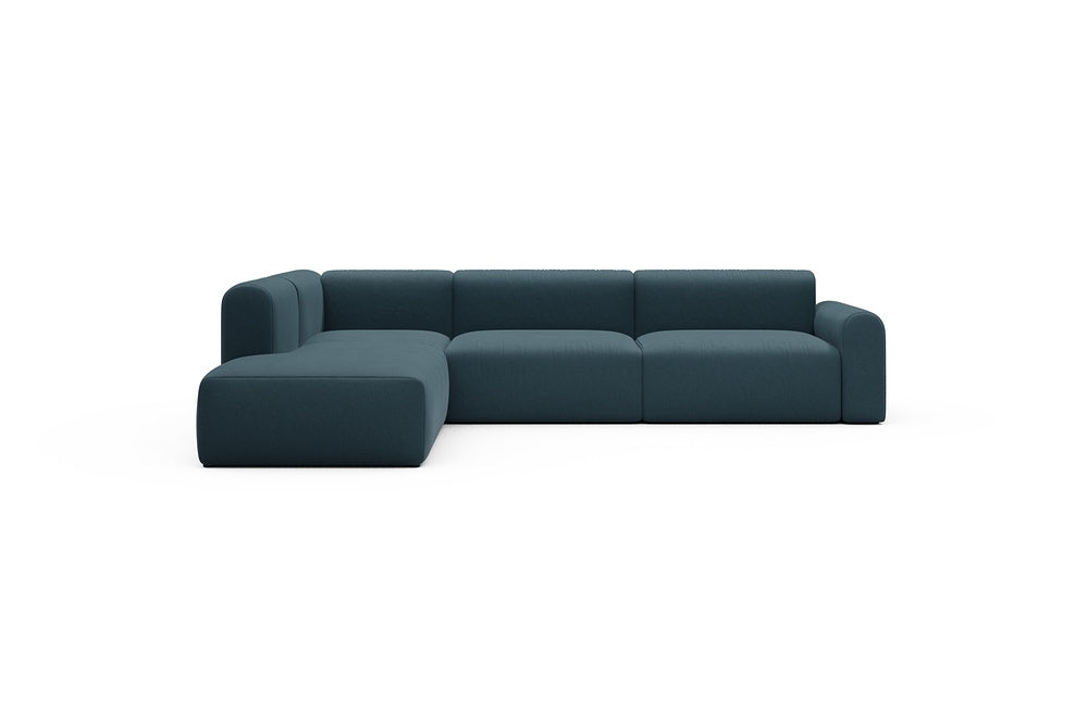 Rund Casual Modular Sofa - Configurations 2 - N1L - 312 x 224 cm - 3,5 Seater + Open-end - 443 Satya Deep Blue