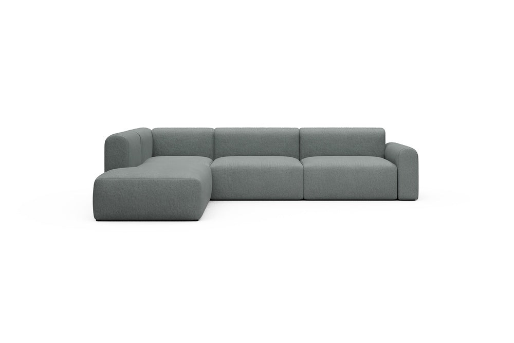 Rund Casual Modular Sofa - Configurations 2 - N1L - 312 x 224 cm - 3,5 Seater + Open-end - 485 Denari Soft Grey