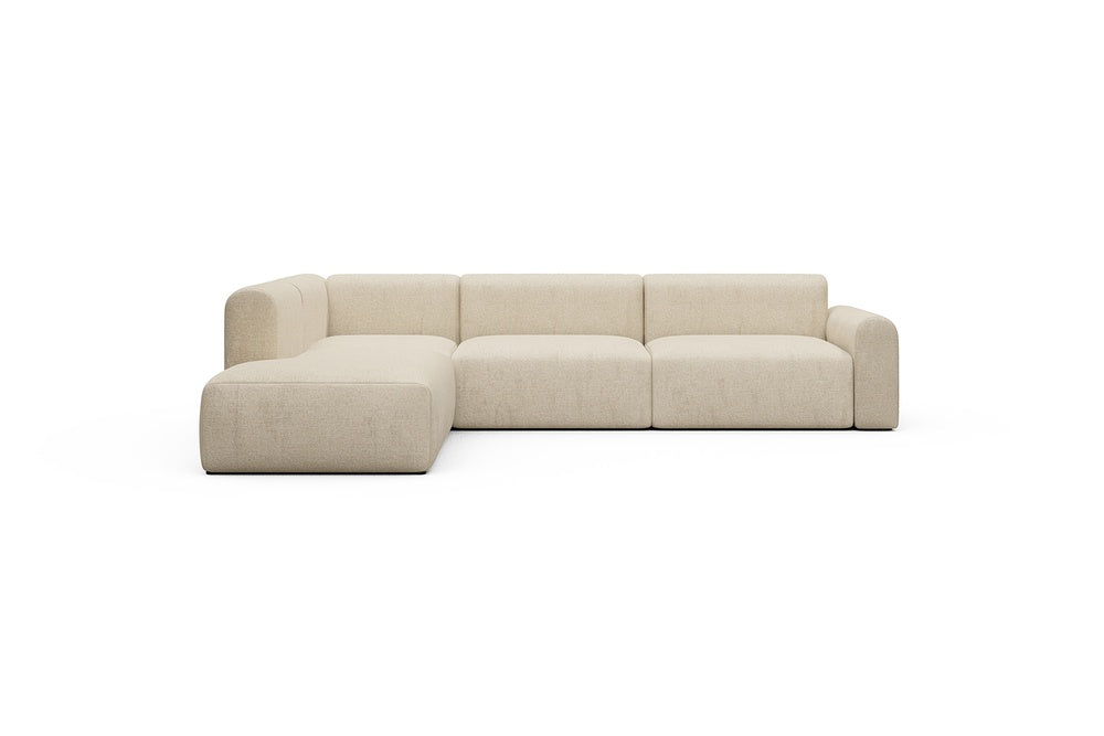 Rund Casual Modular Sofa - Configurations 2 - N1L - 312 x 224 cm - 3,5 Seater + Open-end - 496 Casone Natural Beigie