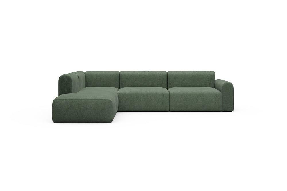 Rund Casual Modular Sofa - Configurations 2 - N1L - 312 x 224 cm - 3,5 Seater + Open-end - 498 Casone Forest Green
