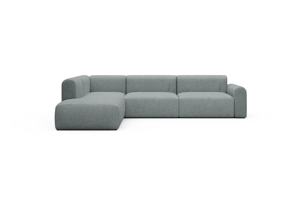 Rund Casual Modular Sofa - Configurations 2 - N1L - 312 x 224 cm - 3,5 Seater + Open-end - 499 Casone Light mixed Green