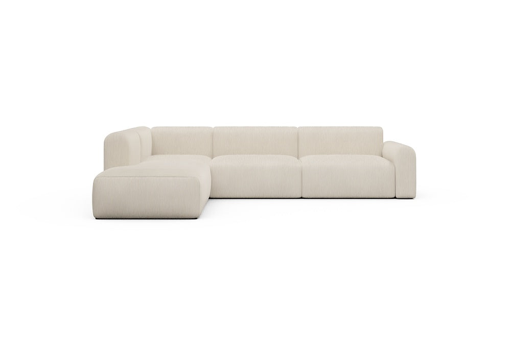 Rund Casual Modular Sofa - Configurations 2 - N1L - 312 x 224 cm - 3,5 Seater + Open-end - 594 Corduroy Ivory