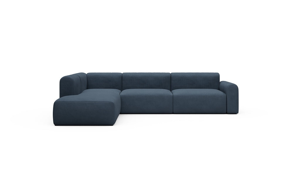 Rund Casual Modular Sofa - Configurations 2 - N1L - 312 x 224 cm - 3,5 Seater + Open-end - 768 Cura Oxford Blue
