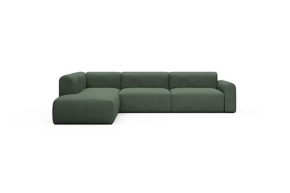 Rund Casual Modular Sofa - Configurations 2 - N1L - 312 x 224 cm - 3,5 Seater + Open-end - 769 Cura Saga Green