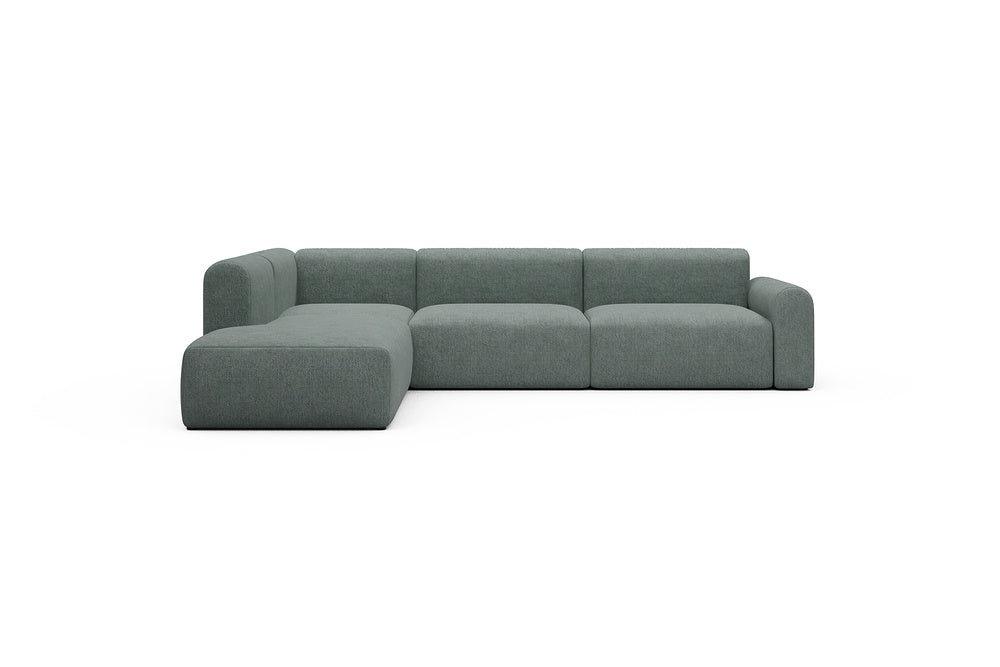 Rund Casual Modular Sofa - Configurations 2 - N1L - 312 x 224 cm - 3,5 Seater + Open-end - 770 Carreno Cielo Blue
