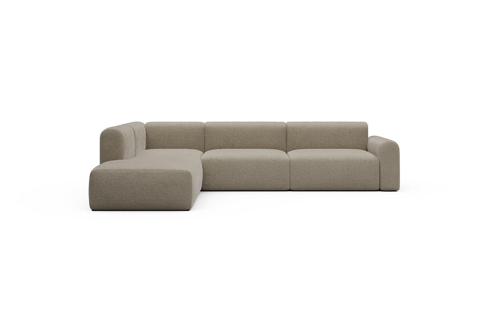 Rund Casual Modular Sofa - Configurations 2 - N1L - 312 x 224 cm - 3,5 Seater + Open-end - 810 Smooth Smooth Beige