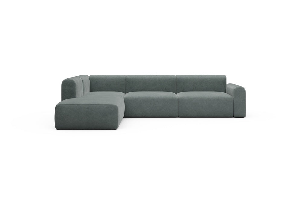 Rund Casual Modular Sofa - Configurations 2 - N1L - 312 x 224 cm - 3,5 Seater + Open-end - 812 Smooth Smooth Silver Grey