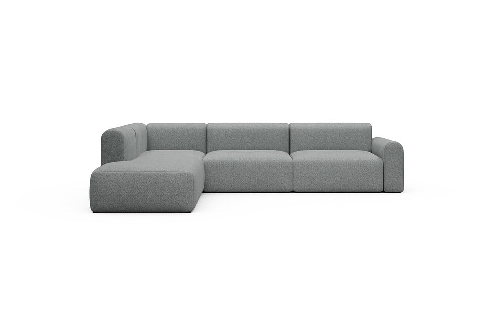 Rund Casual Modular Sofa - Configurations 2 - N1L - 312 x 224 cm - 3,5 Seater + Open-end - 819 Aivi Gravel Grey
