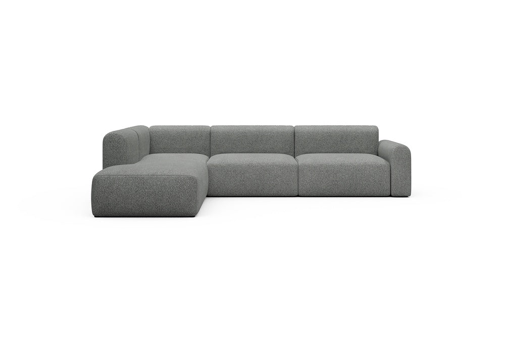 Rund Casual Modular Sofa - Configurations 2 - N1L - 312 x 224 cm - 3,5 Seater + Open-end - 868 Vanora Warm Grey