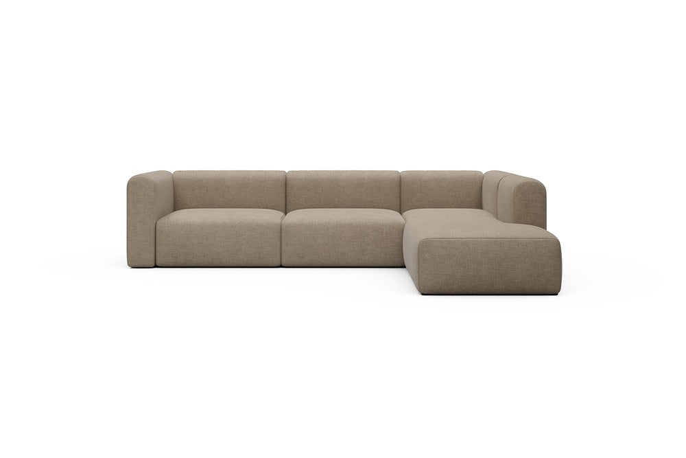 Rund Casual Modular Sofa - Configurations 2 - N2H - 312 x 224 cm - 4 Seater + Open-end - 417 Esina Mocha