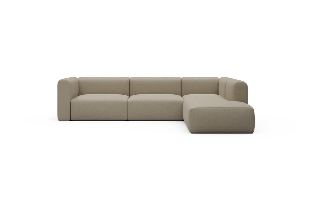 Rund Casual Modular Sofa - Configurations 2 - N2H - 312 x 224 cm - 4 Seater + Open-end - 445 Satya Natural Biege