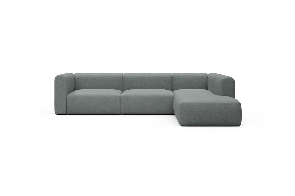 Rund Casual Modular Sofa - Configurations 2 - N2H - 312 x 224 cm - 4 Seater + Open-end - 485 Denari Soft Grey