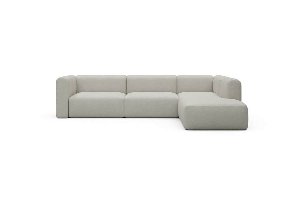 Rund Casual Modular Sofa - Configurations 2 - N2H - 312 x 224 cm - 4 Seater + Open-end - 487 Denari Clean Beige