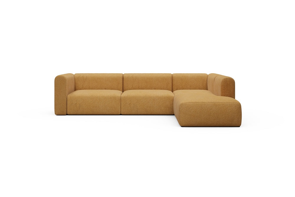 Rund Casual Modular Sofa - Configurations 2 - N2H - 312 x 224 cm - 4 Seater + Open-end - 497 Casone Warm Yellow