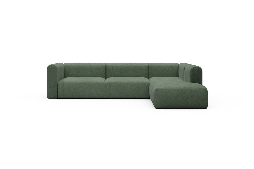 Rund Casual Modular Sofa - Configurations 2 - N2H - 312 x 224 cm - 4 Seater + Open-end - 498 Casone Forest Green