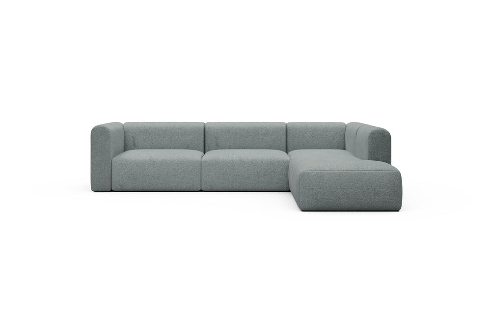 Rund Casual Modular Sofa - Configurations 2 - N2H - 312 x 224 cm - 4 Seater + Open-end - 499 Casone Light mixed Green