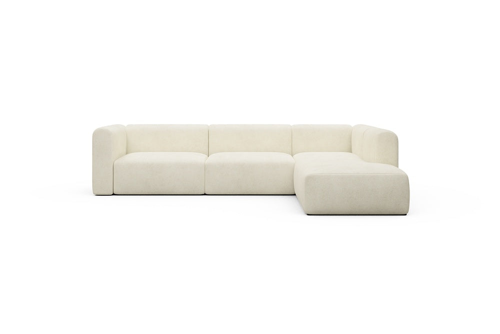 Rund Casual Modular Sofa - Configurations 2 - N2H - 312 x 224 cm - 4 Seater + Open-end - 531 Bouclé Off White