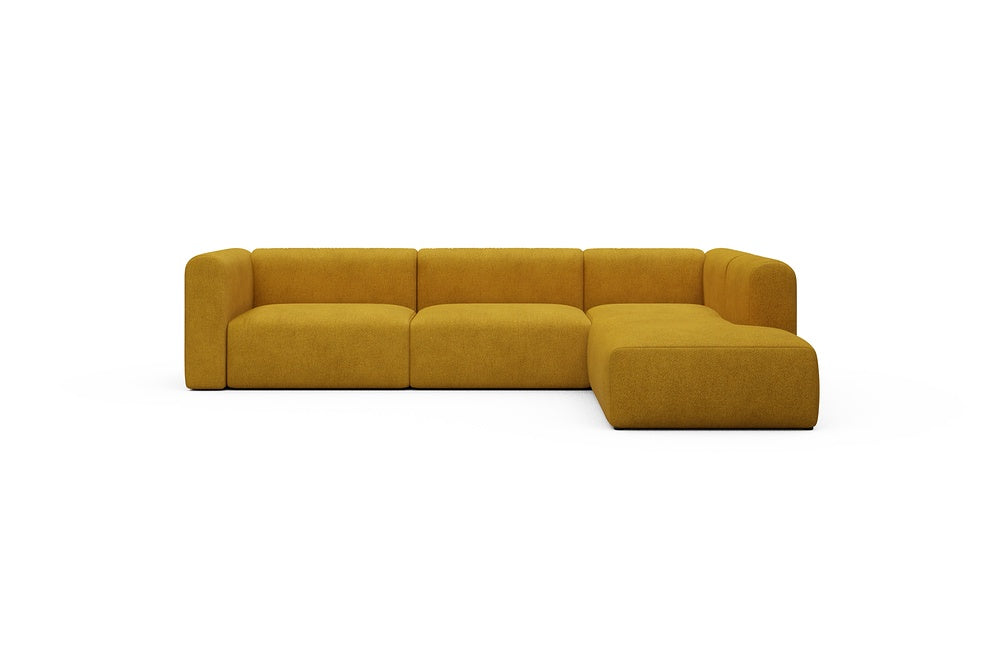 Rund Casual Modular Sofa - Configurations 2 - N2H - 312 x 224 cm - 4 Seater + Open-end - 536 Bouclé Ochre