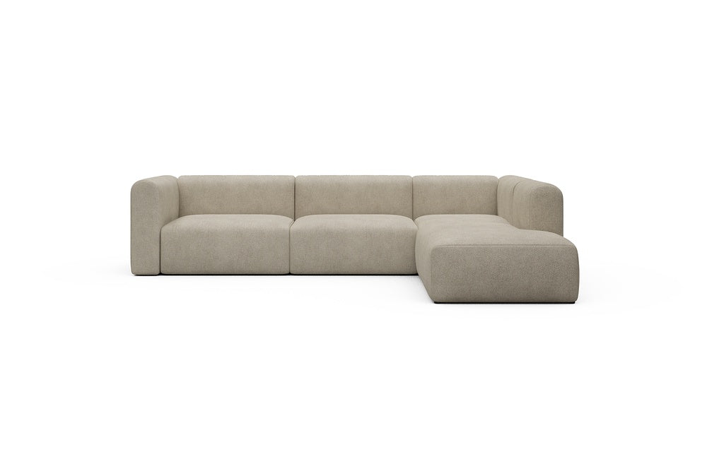 Rund Casual Modular Sofa - Configurations 2 - N2H - 312 x 224 cm - 4 Seater + Open-end - 539 Bouclé Beige