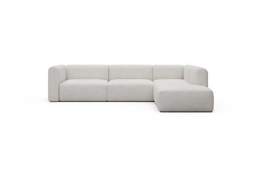 Rund Casual Modular Sofa - Configurations 2 - N2H - 312 x 224 cm - 4 Seater + Open-end - 574 Vivus Dusty Off White