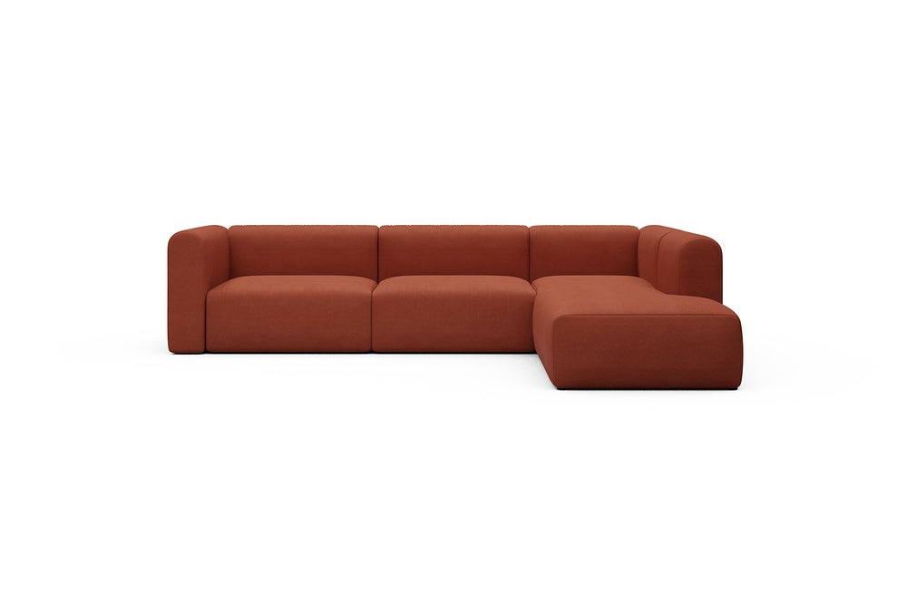 Rund Casual Modular Sofa - Configurations 2 - N2H - 312 x 224 cm - 4 Seater + Open-end - 581 Argus Rust