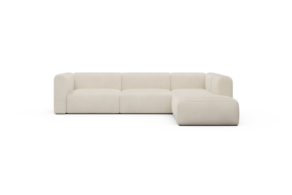Rund Casual Modular Sofa - Configurations 2 - N2H - 312 x 224 cm - 4 Seater + Open-end - 594 Corduroy Ivory