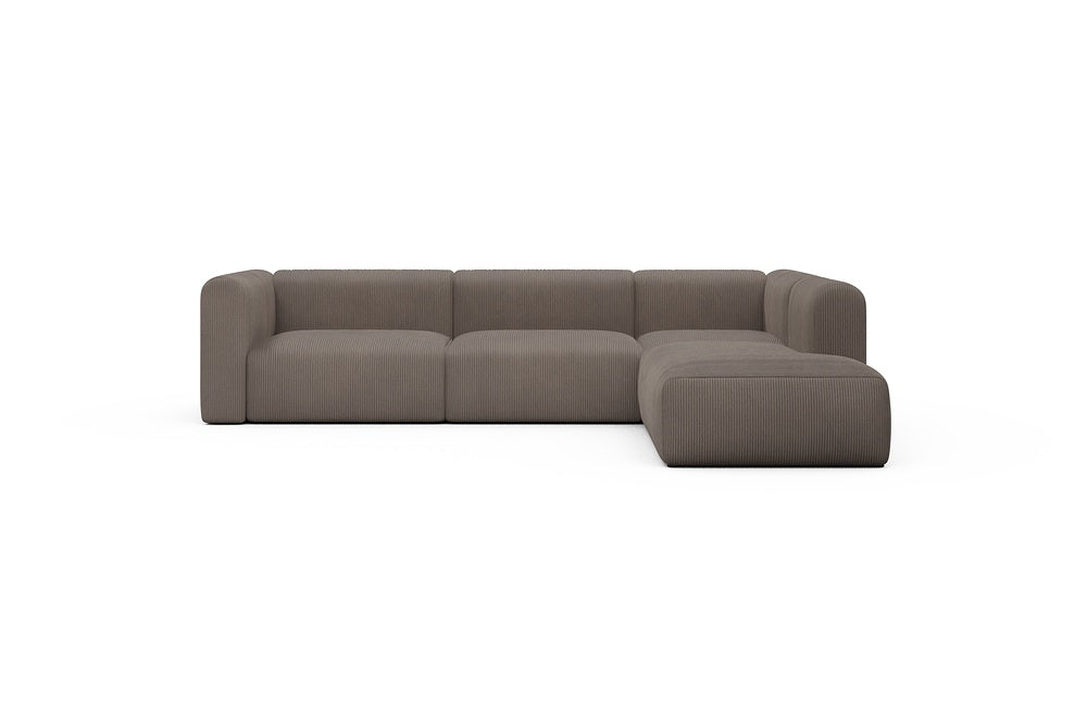 Rund Casual Modular Sofa - Configurations 2 - N2H - 312 x 224 cm - 4 Seater + Open-end - 596 Corduroy Mocha