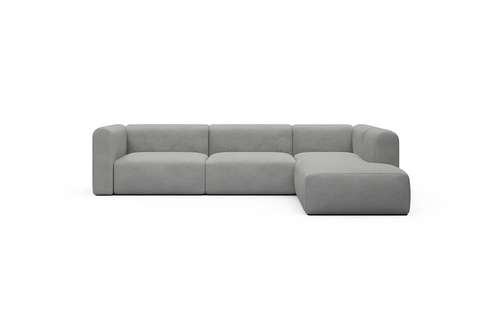 Rund Casual Modular Sofa - Configurations 2 - N2H - 312 x 224 cm - 4 Seater + Open-end - 764 Cura Sand Grey