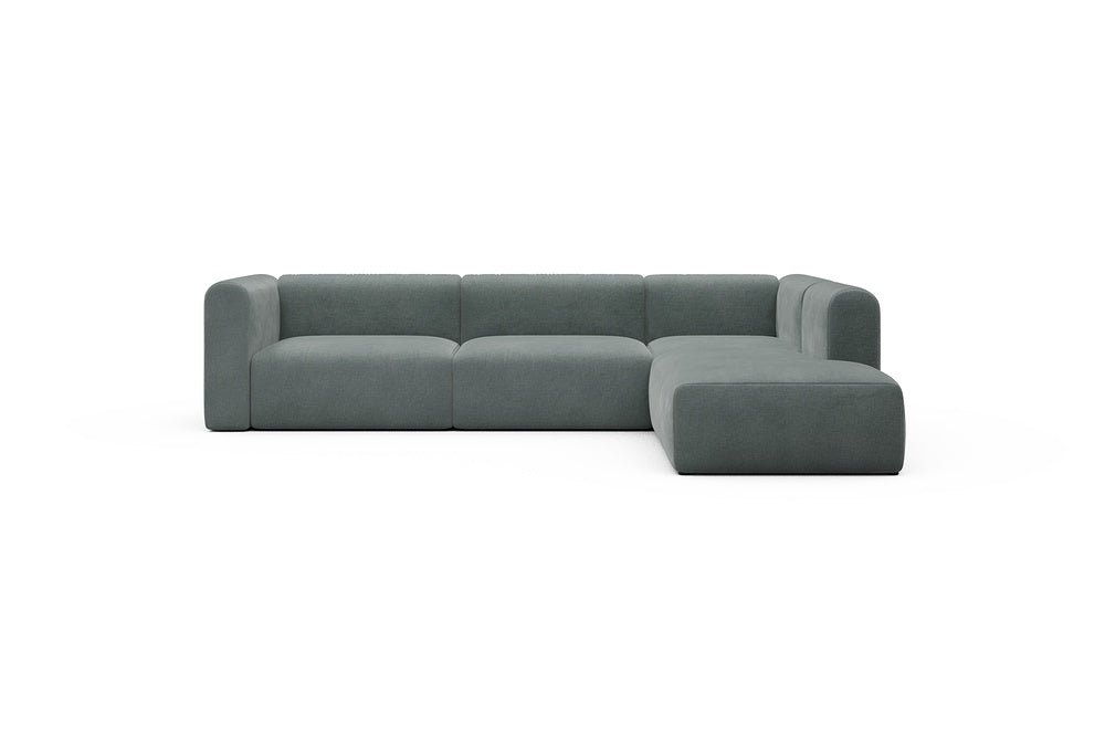 Rund Casual Modular Sofa - Configurations 2 - N2H - 312 x 224 cm - 4 Seater + Open-end - 812 Smooth Smooth Silver Grey