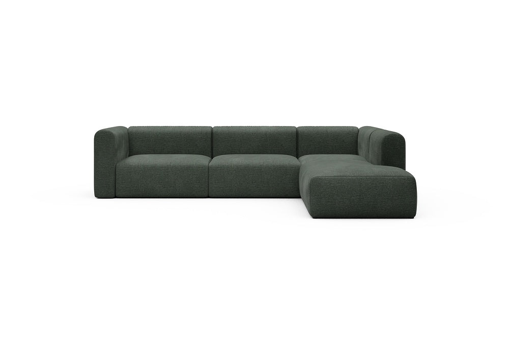 Rund Casual Modular Sofa - Configurations 2 - N2H - 312 x 224 cm - 4 Seater + Open-end - 818 Aivi Pine Green