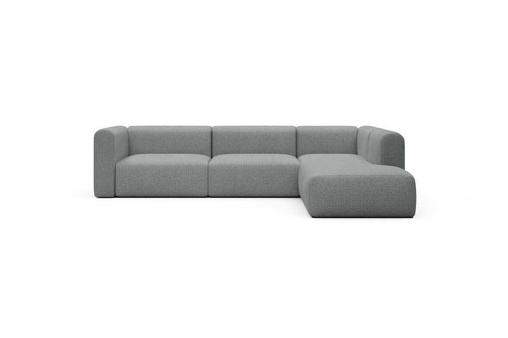 Rund Casual Modular Sofa - Configurations 2 - N2H - 312 x 224 cm - 4 Seater + Open-end - 819 Aivi Gravel Grey
