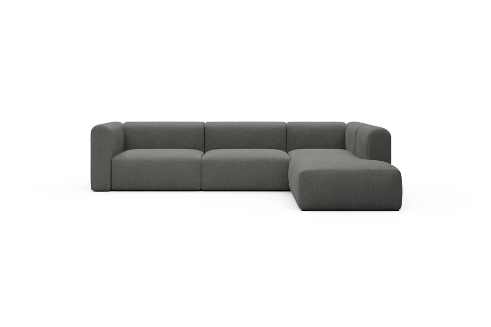 Rund Casual Modular Sofa - Configurations 2 - N2H - 312 x 224 cm - 4 Seater + Open-end - 852 Mahoga Seal Grey