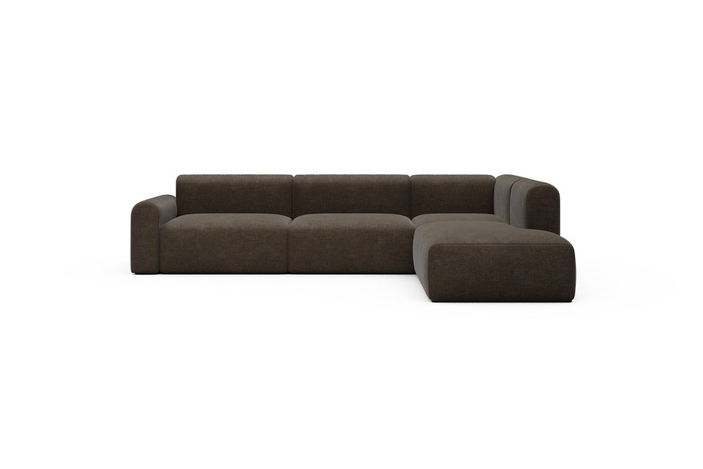 Rund Casual Modular Sofa - Configurations 2 - N2L - 312 x 224 cm - Open-end + 4 Seater - 411 Esina Cedar Brown