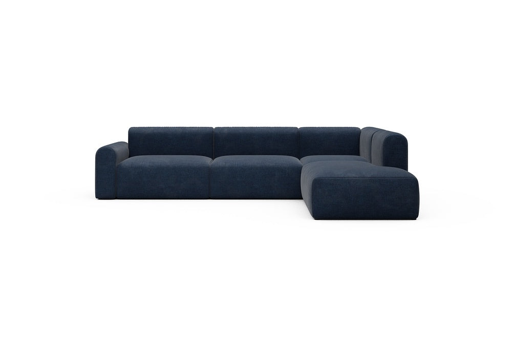 Rund Casual Modular Sofa - Configurations 2 - N2L - 312 x 224 cm - Open-end + 4 Seater - 414 Esina Indigo Blue