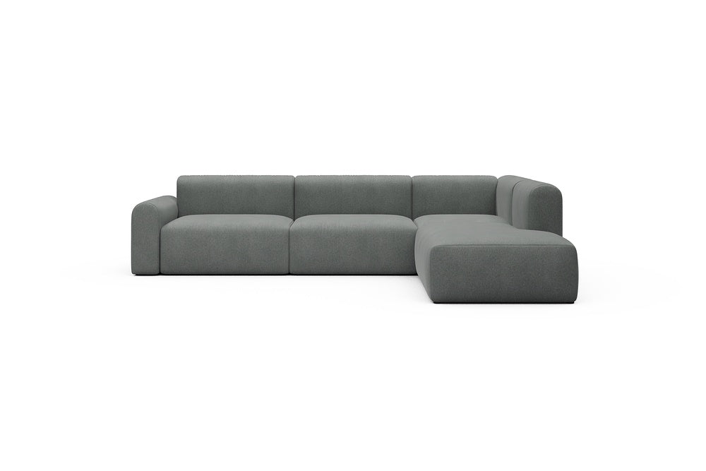 Rund Casual Modular Sofa - Configurations 2 - N2L - 312 x 224 cm - Open-end + 4 Seater - 440 Satya Steel Grey