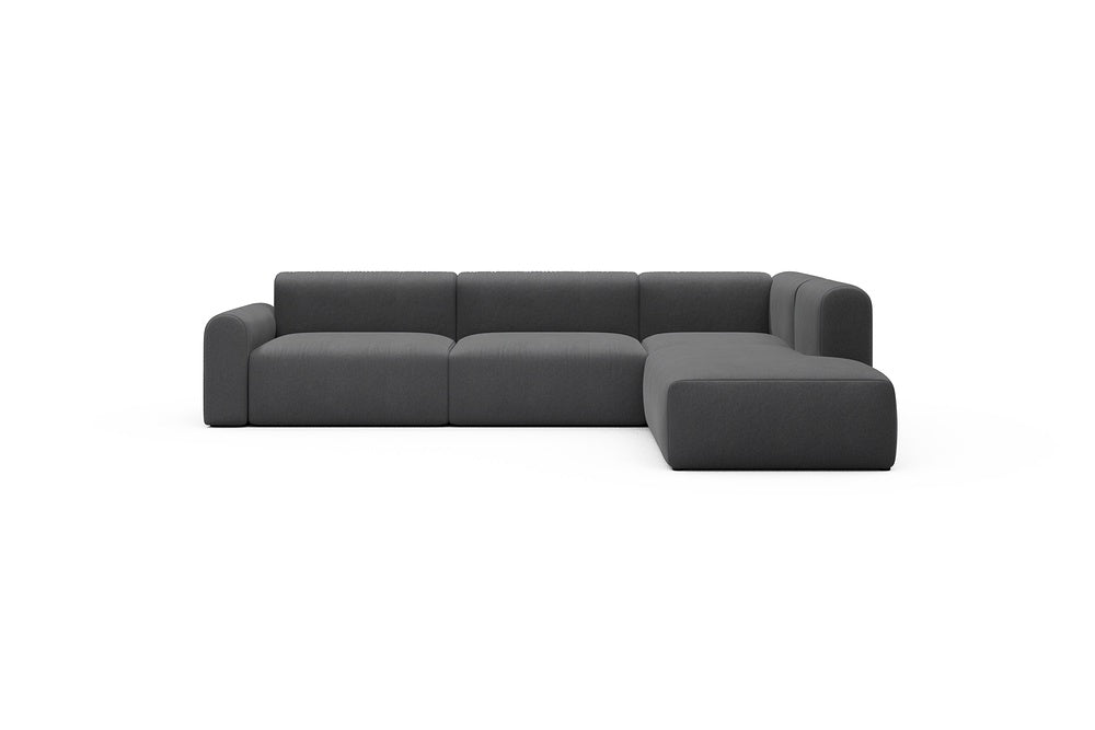 Rund Casual Modular Sofa - Configurations 2 - N2L - 312 x 224 cm - Open-end + 4 Seater - 441 Satya Warm Zinc