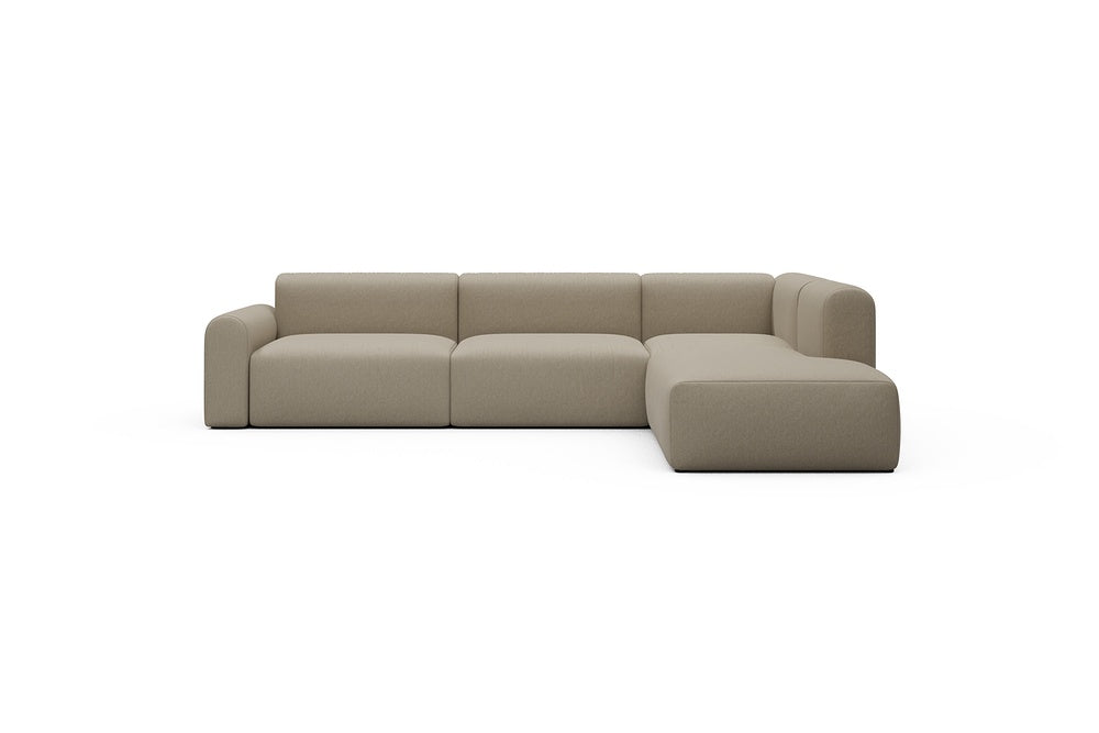 Rund Casual Modular Sofa - Configurations 2 - N2L - 312 x 224 cm - Open-end + 4 Seater - 445 Satya Natural Biege