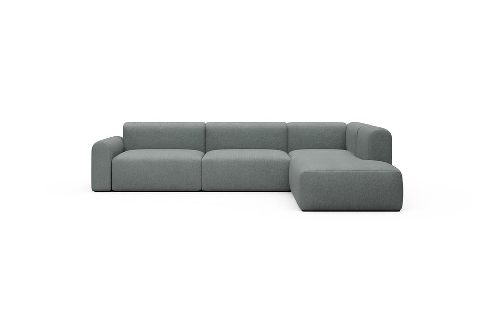 Rund Casual Modular Sofa - Configurations 2 - N2L - 312 x 224 cm - Open-end + 4 Seater - 485 Denari Soft Grey