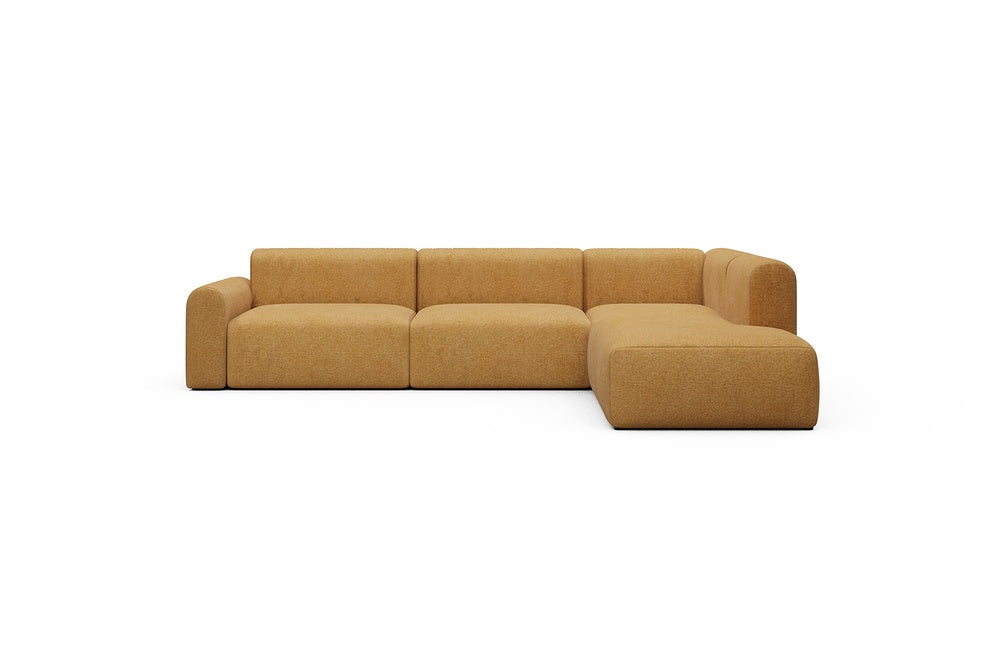 Rund Casual Modular Sofa - Configurations 2 - N2L - 312 x 224 cm - Open-end + 4 Seater - 497 Casone Warm Yellow