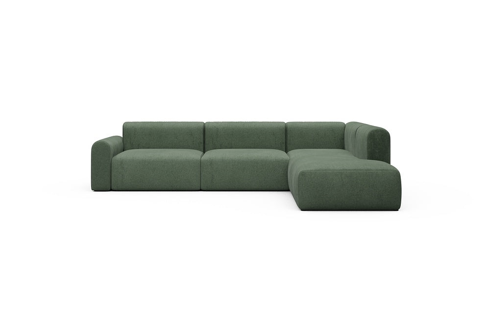 Rund Casual Modular Sofa - Configurations 2 - N2L - 312 x 224 cm - Open-end + 4 Seater - 498 Casone Forest Green