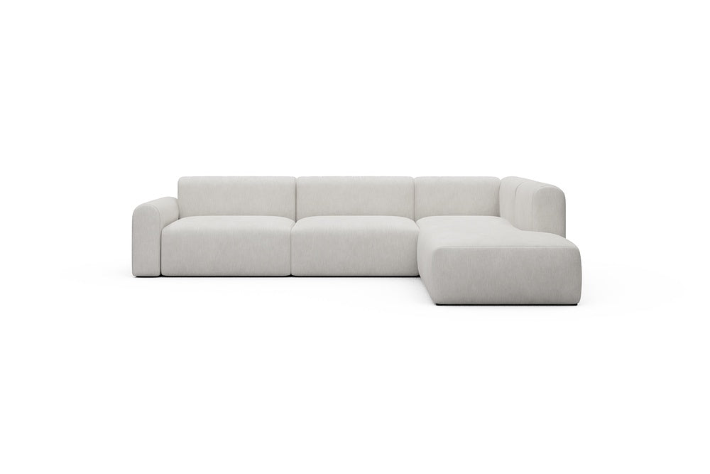 Rund Casual Modular Sofa - Configurations 2 - N2L - 312 x 224 cm - Open-end + 4 Seater - 574 Vivus Dusty Off White