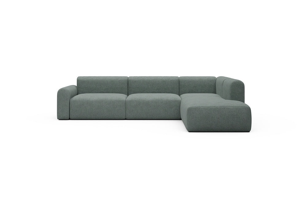 Rund Casual Modular Sofa - Configurations 2 - N2L - 312 x 224 cm - Open-end + 4 Seater - 770 Carreno Cielo Blue