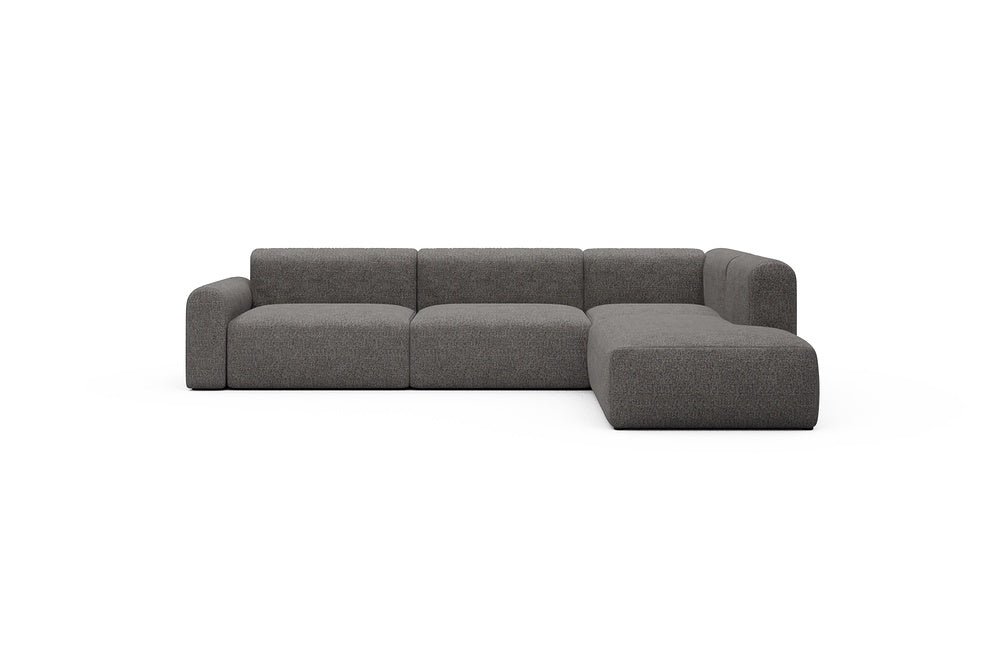 Rund Casual Modular Sofa - Configurations 2 - N2L - 312 x 224 cm - Open-end + 4 Seater - 772 Carreno Salt & Pepper