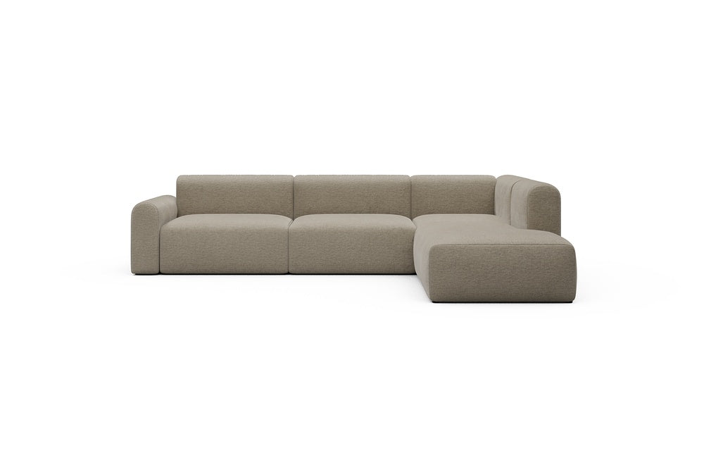 Rund Casual Modular Sofa - Configurations 2 - N2L - 312 x 224 cm - Open-end + 4 Seater - 810 Smooth Smooth Beige