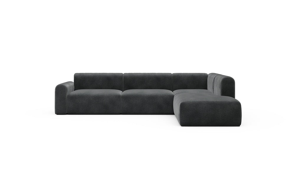 Rund Casual Modular Sofa - Configurations 2 - N2L - 312 x 224 cm - Open-end + 4 Seater - 811 Smooth Deep Warm Grey