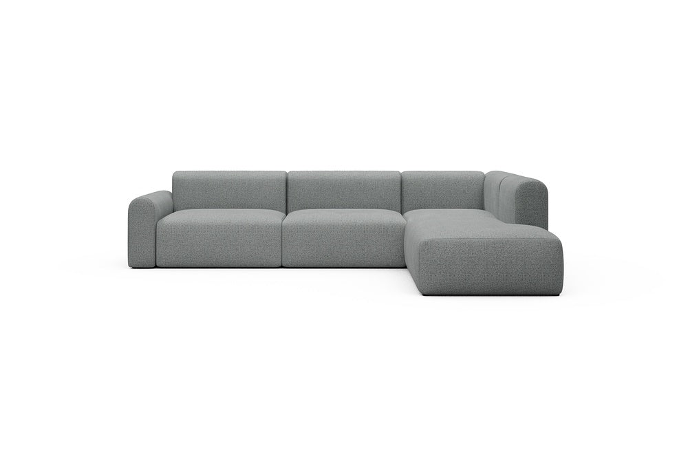 Rund Casual Modular Sofa - Configurations 2 - N2L - 312 x 224 cm - Open-end + 4 Seater - 819 Aivi Gravel Grey