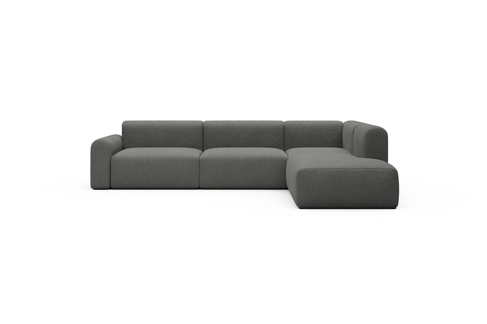 Rund Casual Modular Sofa - Configurations 2 - N2L - 312 x 224 cm - Open-end + 4 Seater - 852 Mahoga Seal Grey
